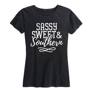 Women's - Instant Message - Sassy Sweet and Southern Short Sleeve Graphic T-Shirt - 1 of 4
