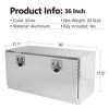 36-Inch Heavy Duty Aluminum Tread Tool Box, Truck Trailer Underbody Storage Toolbox , Sealing  RV Storage Organizer Tools Chest Box - 4 of 4