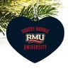 Robert Morris University Colonials Logo Heart Love Wood Christmas Tree Holiday Ornament - 2 of 3