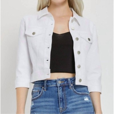 Women's Shirring Sleeve Crop Jacket - RISEN