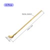 Unique Bargains Stainless Steel Long Handle Round Shaped Drinking Spoon Straws 4 Pcs - 2 of 4