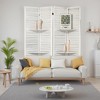 White 4-Panel Foldable Privacy Screen Room Divider - 2 of 4