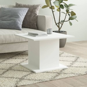 vidaXL Coffee Table White 21.9 in.x21.9 in.x15.7 in. Engineered Wood - 1 of 4