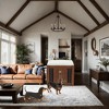 ORRD 30.25"L 2-in-1 Dog Crate & Ottoman Bench w/Removable Cushion, Sliding Barn Door - Walnut Wood Dog Kennel for Bedroom/Living Room - 3 of 4