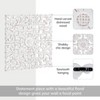 MH London Malbec Set of 2 Hand Curved Floral Wall Decor Medallion in White - 3 of 4