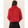 INSPIRE CHIC Women's Autumn Winter Cropped Notch Lapel Faux Fur Fluffy Jacket - 4 of 4