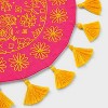 Diwali 72"x14" Table Runner with Tassels Pink/Yellow - 3 of 3