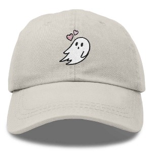 Dalix Heartly Ghost Embroidered Mens Womens Cotton Dad Hat Baseball Cap Adjustable - 1 of 4