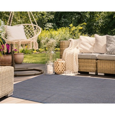 Denim Flat Woven Rectangular Indoor/Outdoor Rug 5' x 7'
