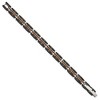 Black Bow Jewelry 10.5mm Tricolor Stainless Steel Reversible & Adjustable Bracelet, 8 In - 2 of 4