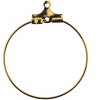 John Bead Must Have Findings Metal Gold 25mm Medium Earring Hoops for Jewelry Making Findings, 12 Pieces - 2 of 2