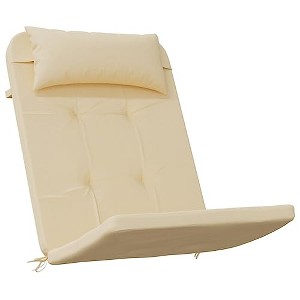 vidaXL Adirondack Chair Cushions 2 pcs in Classy Beige Oxford Fabric - Durable Outdoor/Indoor Cushions with Soft Foam Fiber Filling - 1 of 4