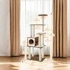 65-Inch Cat Tree for Indoor Cats - Modern Multi-Level Cat Tower with 5 Scratching Posts, Perch, and Washable Cushions - Cat Furniture by WoodyWonders - 4 of 4