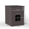Cat Litter Box Furniture with Drawers, Concealed Litter Box Cabinet, Wooden Cat Grooming Station for Bedrooms and Living Rooms - 2 of 4