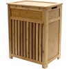 Redmon Bamboo Top Load Clothes Hamper, Full Size with Hinged Lid and Handles - 3 of 4