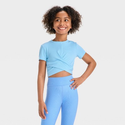 Girls' Twist Front Ribbed T-Shirt - All In Motion™