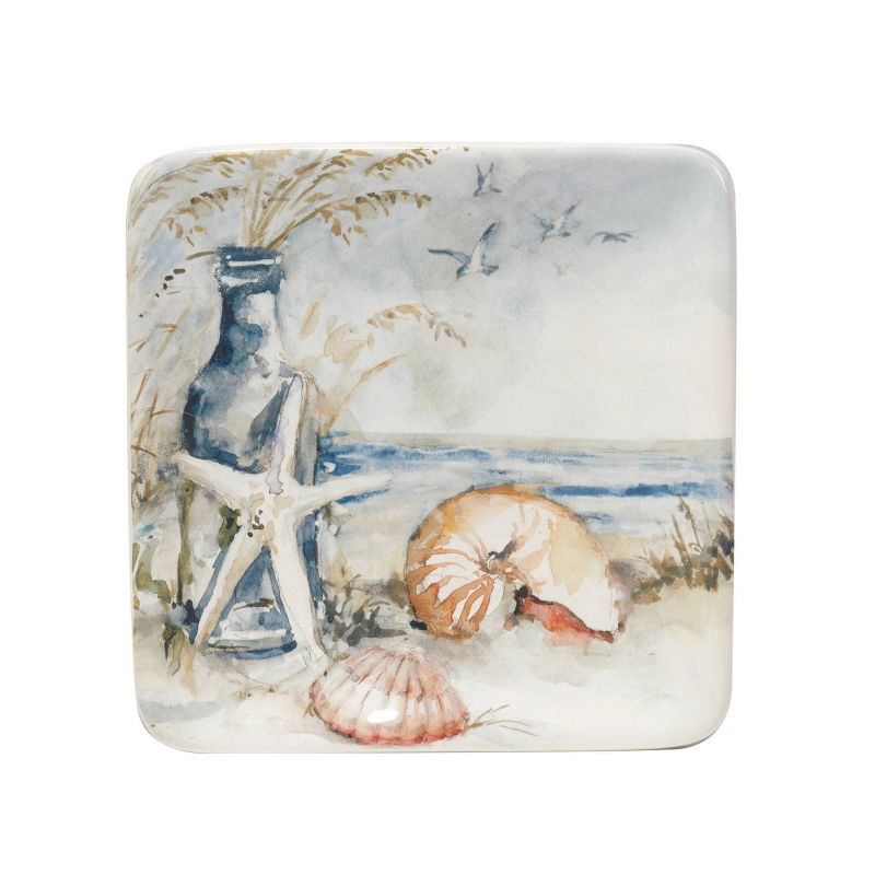 Set of 4 Coastal Landscape Assorted Canape/Dining Plates - Certified International, 4 of 8