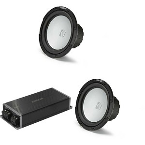 Kicker Marine KPX500.1 Powersports Amp & (2) 10" 4 Ohm Subwoofer Audio Upgrade - 1 of 4