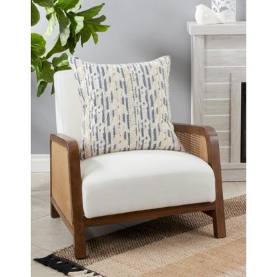 Abstract Blue Cotton Polyester Standard Throw Pillow Cover