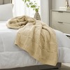 Amelie Home Chenille Knit Throw Blanket – Soft Checkered Texture for Sofa, Bed, and Living Room - 3 of 4
