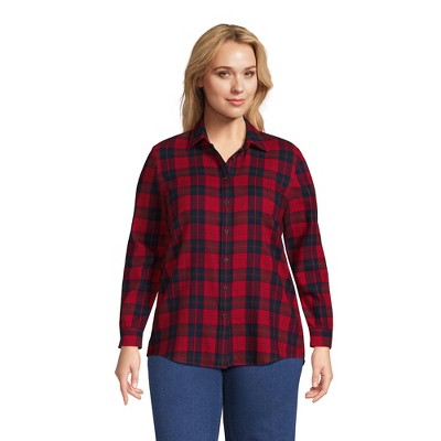 Women's Penn State University Flannel Boyfriend Weekender Plaid Shirt