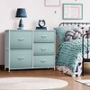 Sorbus  Dresser with 5 Drawers - Storage Chest Organizer with Steel Frame, Wood Top, Handles, Fabric Bins - 2 of 4