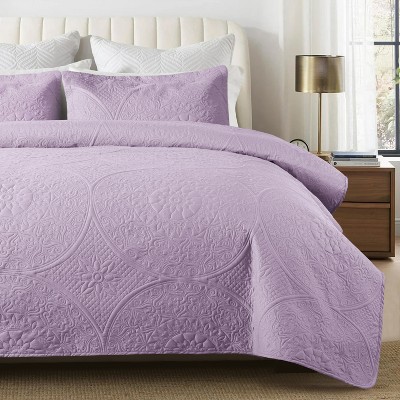 2-3 Pcs Quilted Bedspread Floral Pattern Decorative Coverlet Quilt Bedding Set for All Seasons - Cotton Passion