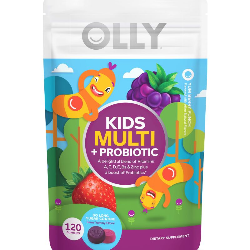 OLLY Kids' Multivitamin + Probiotic Gummies - Berry Punch, 1 of 11