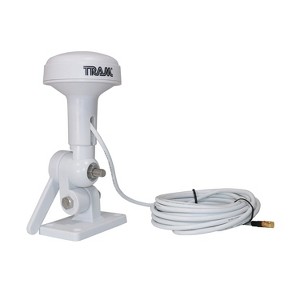 Tram® Marine Satellite Radio Ratchet-Mount Antenna with RG58 Cable in White - 1 of 4