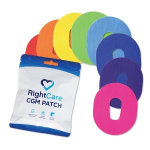 RightCare CGM Adhesive Synthetic Patch for Dexcom G6, Multiple Colors, Uncovered Oval, Bag of 25 - 1 of 4