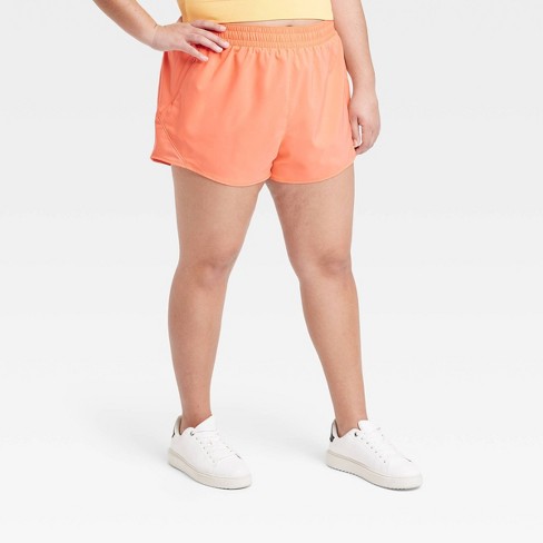 Women's Mid-Rise Run Shorts 3 - All In Motion™ Coral Pink 3X