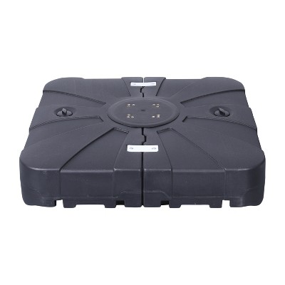 Heavy Duty Black Plastic Offset Umbrella Base with Wheels