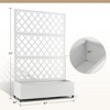 TOAOTBNBO Metal Raised Garden Bed with Diamond Lattice Trellis, Outdoor Planter Box with Wheels, Galvanized Garden Box for Patio - 3 of 4