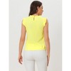INSPIRE CHIC Women's Ruffled Curved Hem Business Office Vintage Sleeveless Blouse - 4 of 4