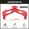 Heavy Duty Log Lifting Tongs, Red Timber Grapple Claw Hook, Claw Logging Grabber, Lumber Skidding Tool for Lifting and Moving Logs - 3 of 4