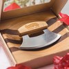 Lehman's ULU Knife and Chopping Bowl, Stainless Steel Rocker Knife Chops and Minces Salad, Vegetables and Herbs, with Hardwood Bowl or Cutting Board - 4 of 4