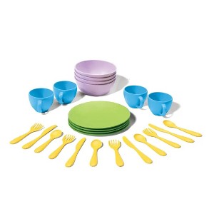 Green Toys 24-Piece Dish Set, 100% Recycled Plastic, for Unisex Child Ages 2+ - 1 of 1