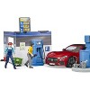Bruder bworld Gas Service Station with Shop, Car Wash and Roadster Car - 2 of 4