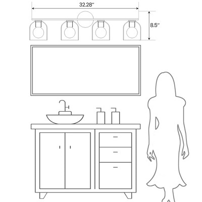 KAISITE 2-Light Bathroom Vanity Light Matte Soft Diffused Lighting