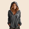 Dalix Heartly Ghost Embroidered Fleece Zip Hoodie Cold Fall Winter Women - 2 of 4