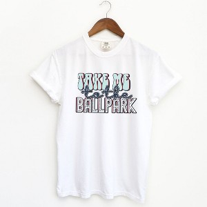 Simply Sage Market Women's Take Me To The Ballpark Short Sleeve Garment Dyed Tee - 1 of 2