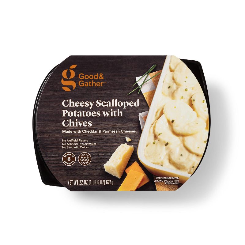 Cheesy Scalloped Potatoes with Chives - 22oz - Good &#38; Gather&#8482;, 1 of 4