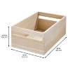 iDESIGN Renewable Wood Collection in Paulownia Wood Storage Bin with Handle: Kitchen Cabinet Organizer, 15"x10"x6", Brown - 4 of 4