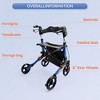 Topteng Four Wheel Walker Rollator with Adjustable Seat - 4 of 4