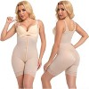 Voxshe Fajas Colombianas Moldeadoras Shapewear for Women Open Bust Bodysuit Tummy Control Postpartum Butt Lifter Compression Garment BE-SW01 Beige - 2 of 4