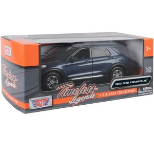 2022 Ford Explorer XLT Dark Blue Metallic "Timeless Legends" Series 1/24 Diecast Model Car by Motormax - 1 of 1