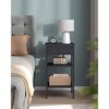 VASAGLE Tall Nightstand, Bedside Table with Drawer and Shelfs, End Table, Telephone Table - 2 of 4