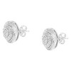 Haus of Brilliance Silver 1/4 Cttw Baguette and Round Diamond Swirl Love Knot Stud Earrings - 4 of 4