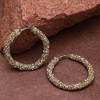 SOHI Women's Blue Frosted Hoop Earrings - 2 of 3