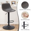 NicBex Adjustable PU Leather Bar Stools Set of 2,Swivel Counter Height Bar Stools with Footrest,Metal Base,Bar Chairs for Kitchen Island,Home Bar - 4 of 4